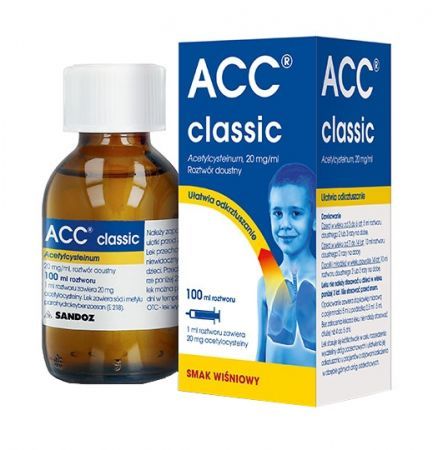 Acc Classic 20 mg/ml roztwór doustny o smaku wiśniowym, 100 ml