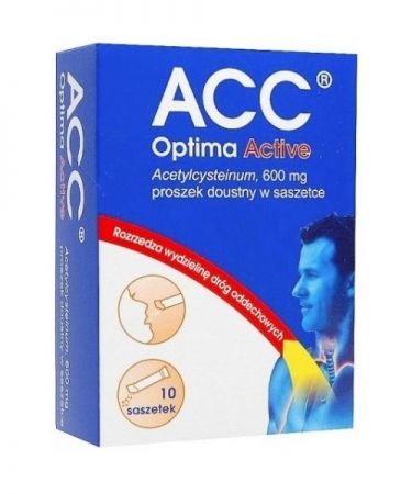 Acc Optima Active 600 mg proszek doustny w saszetkach, 10 sztuk