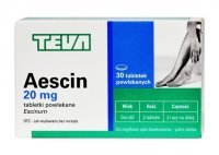 Aescin 20 mg lek przeciwobrzękowy, 30 tabletek