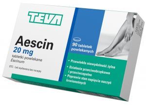 Aescin 20 mg lek przeciwobrzękowy, 90 tabletek