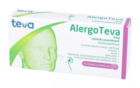 AlergoTeva 5 mg Tabletki na alergię, 10 tabletek