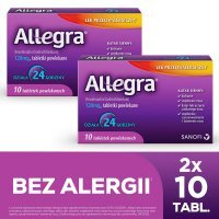 Allegra 120 mg Tabletki na alergię, 10 tabletek