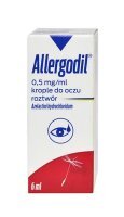 Allergodil 0,5 mg /ml Krople do oczu na alergię, 6 ml