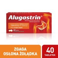 Alugastrin 340mg lek na nadkwasotę soku żołądkowego, 40 tabletek