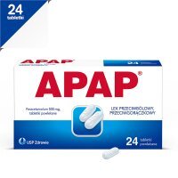 APAP Lek przeciwbólowy i przeciwgorączkowy, 24 tabletki
