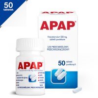 APAP Lek przeciwbólowy i przeciwgorączkowy, 50 tabletek