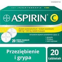 ASPIRIN C leczenie objawów grypy i przeziębienia, 20 tabletek musujących