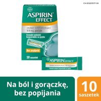 ASPIRIN Effect lek przeciwbólowy i przeciwgorączkowy, 10 saszetek