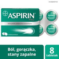 ASPIRIN Pro lek przeciwbólowy, 8 tabletek