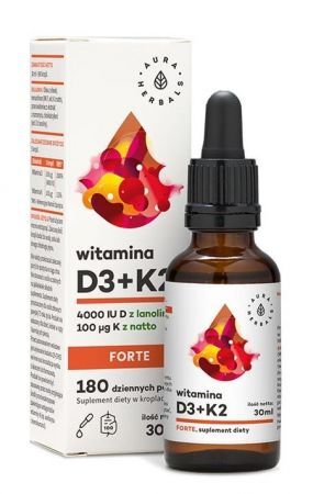 Aura Herbals Witamina D3 + K2 Forte, 30 ml