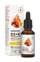 Aura Herbals Witamina D3 + K2 + Omega-3, 30 ml (data ważności 19.08.2022r.)