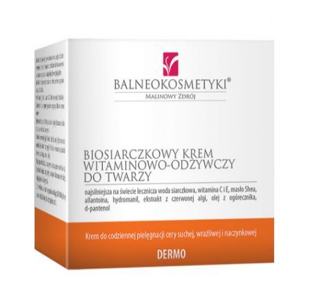 Balneokosmetyki Biosiarczkowy Krem witaminowo-odżywczy do twarzy, 50 ml