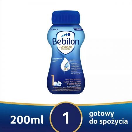 Bebilon Advance 1 Mleko początkowe od urodzenia, 200 ml (data ważności 29.07.2023r)
