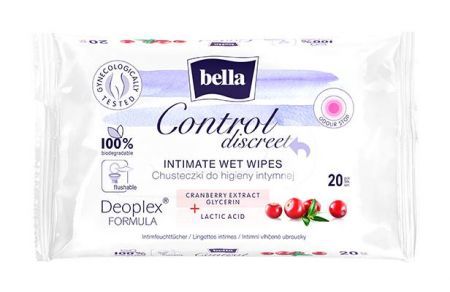 Bella Control Discreet Chusteczki do higieny intymnej, 20 sztuk