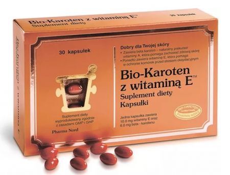 Bio-Karoten z witaminą E, 30 kapsułek