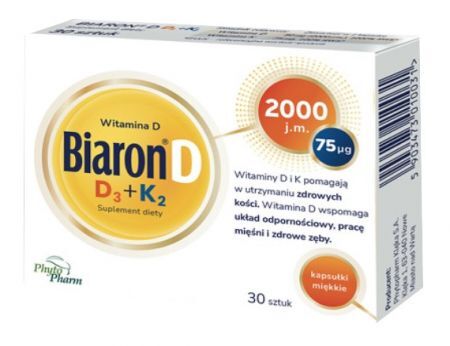 Bioaron D D3 + K2, 30 kapsułek