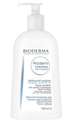 BIODERMA Atoderm Intensive żel oczyszczający do mycia skóry suchej i atopowej, 1 litr