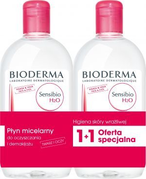 BIODERMA Sensibio H2O płyn micelarny do demakijażu, 2 x 500 ml