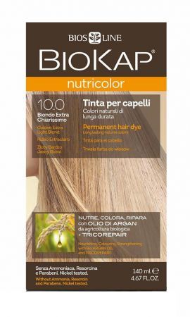 Biokap Nutricolor Farba do włosów 10.0 Złoty Bardzo Jasny Blond, 140 ml