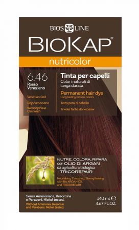 Biokap Nutricolor Farba do włosów 6.46 Wenecjańska Czerwień, 140 ml