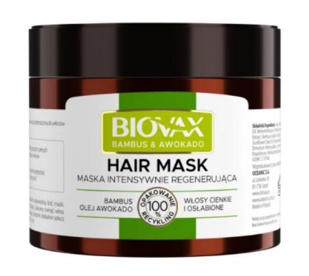 BIOVAX Bambus & Awokado Maska intensywnie regenerująca, 250 ml