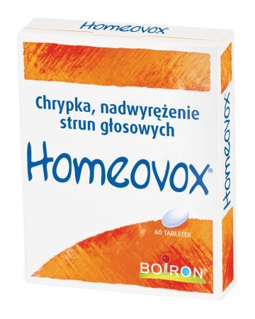 BOIRON Homeovox Chrypka i nadwyrężenie strun głosowych, 60 tabletek