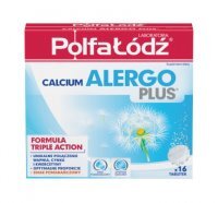 Calcium Alergo Plus smak pomarańczowy Polfa Łódź, 16 tabletek musujących
