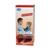 Calcium syrop truskawkowy z wapniem dla dzieci, 150 ml /Polfarmex/