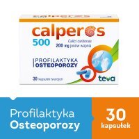Calperos 500 mg uzupełnienie niedoborów wapnia, 30 kapsułek