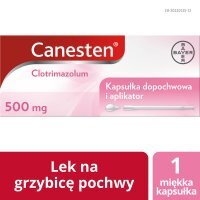 Canesten 500 mg, 1 kapsułka dopochwowa