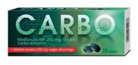 Carbo Medicinalis MF 250 mg, 20 tabletek