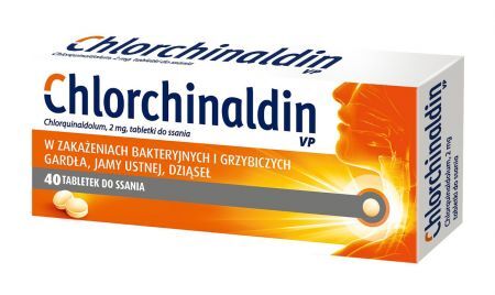 Chlorchinaldin, 40 tabletek do ssania