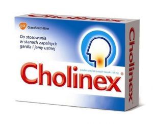 Cholinex, 16 pastylek do ssania na ból gardła