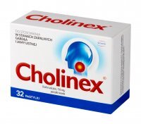 Cholinex, 32 pastylek do ssania na ból gardła (data ważności 30.11.2023r)
