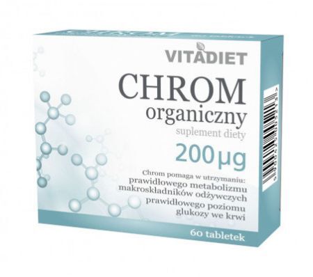 Chrom organiczny 200 ug, 60 tabletek /Vitadiet/