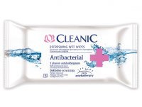 CLEANIC Chusteczki Antybacterial do rąk i ciała z płynem antybakteryjnym, 15 sztuk