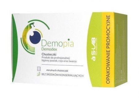Demopia Demodex Chusteczki do higieny powiek, rzęs oraz twarzy, 20 sztuk
