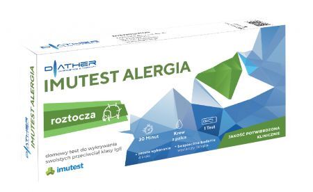 Domowy test na alergię na roztocza, Diather, 1 sztuka (data ważności: 30.03.2024)
