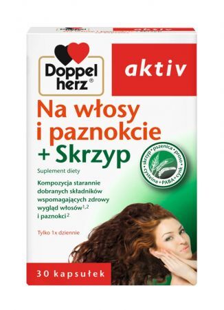 Doppelherz Aktiv Na włosy i paznokcie + Skrzyp, 30 kapsułek