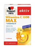 Doppelherz Aktiv Witamina C 1000 Max + Witamina D, 30 tabletek