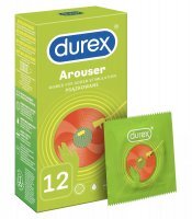 Durex Arouser Prezerwatywy prążkowane, 12 sztuk