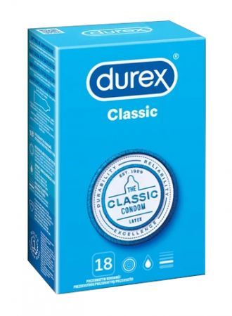 Durex Classic Prezerwatywy, 18 sztuk