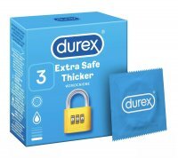 Durex Extra Safe Thicker Prezerwatywy wzmocnione, 3 sztuki