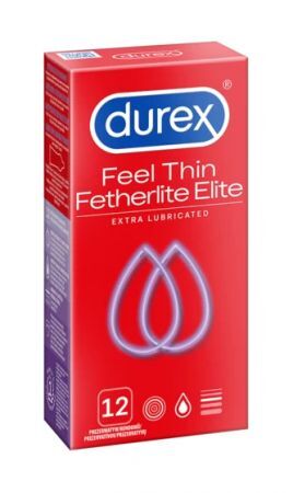 Durex Feel Thin Fetherlite Elite Prezerwatywy ultracienkie, 12 sztuk