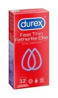 Durex Fetherlite Elite Prezerwatywy ultracienkie, 12 sztuk