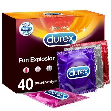 Durex Fun Explosion Prezerwatywy, 40 sztuk