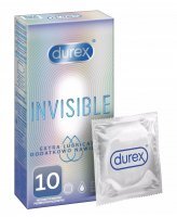 Durex Invisible Prezerwatywy dodatkowo nawilżane, 10 sztuk