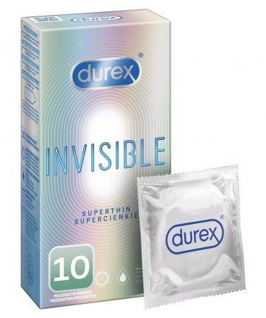 Durex Invisible Prezerwatywy supercienkie, 10 sztuk