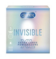 Durex Invisible XL Prezerwatywy powiększone, 3 sztuki