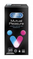Durex Matual Pleasure Prezerwatywy z prążkami i wypustkami, 10 sztuk